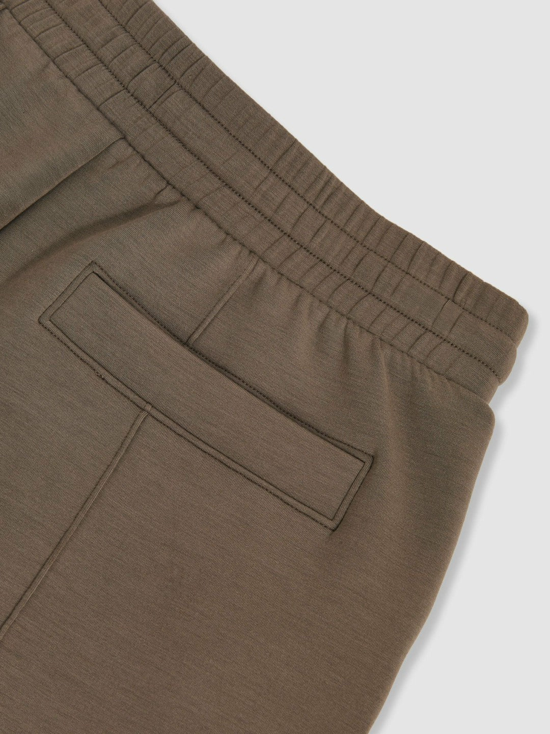 Modal-Blend Interlock Wide-Leg Joggers in Khaki Green