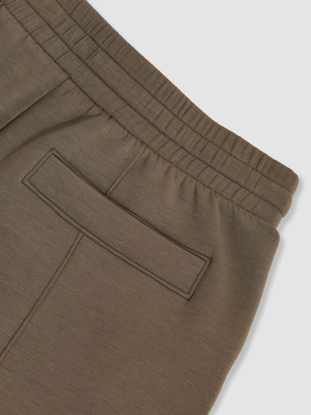 Modal-Blend Interlock Wide-Leg Joggers in Khaki Green