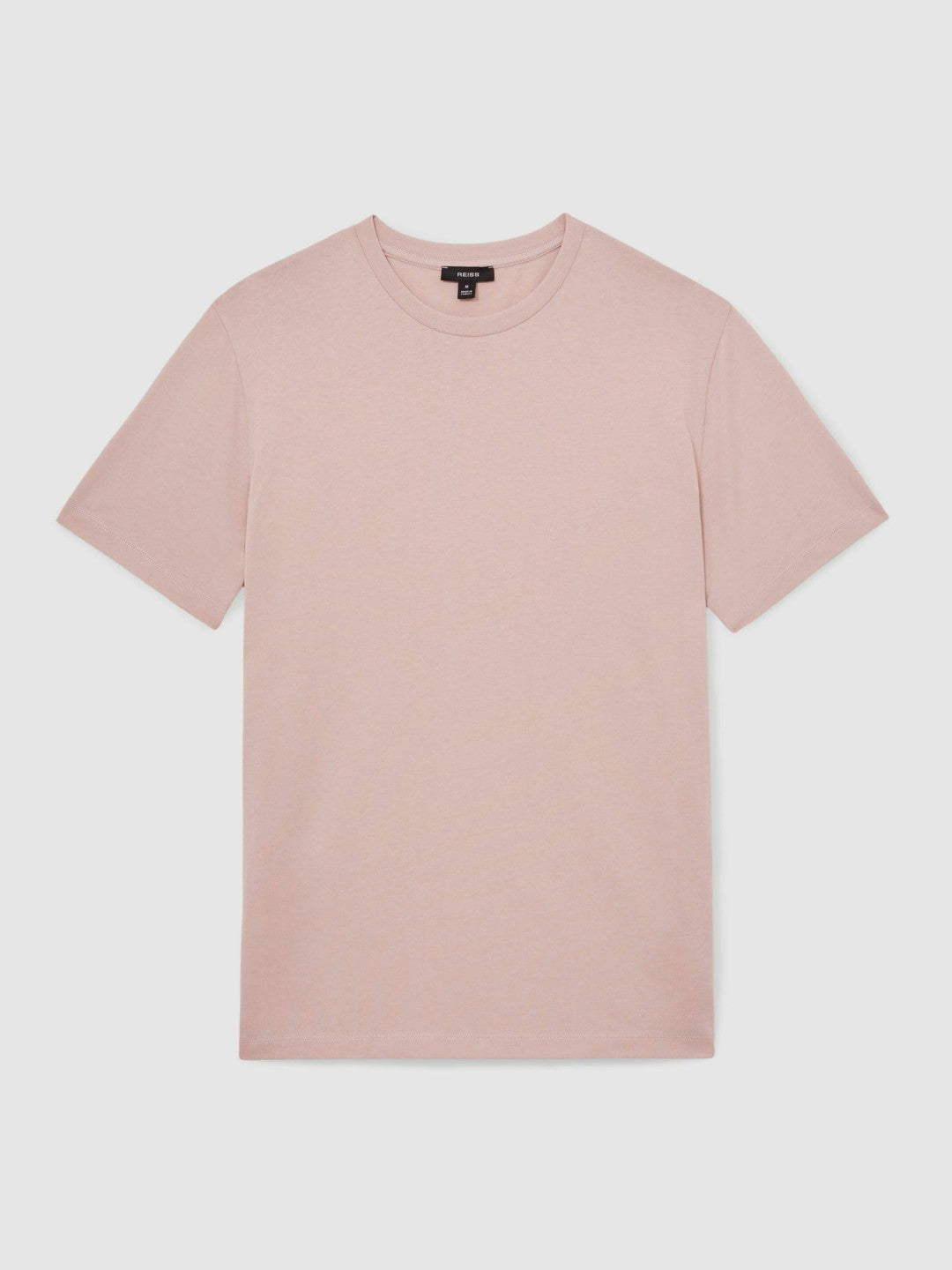 Cotton Crew Neck T-Shirt in Soft Pink