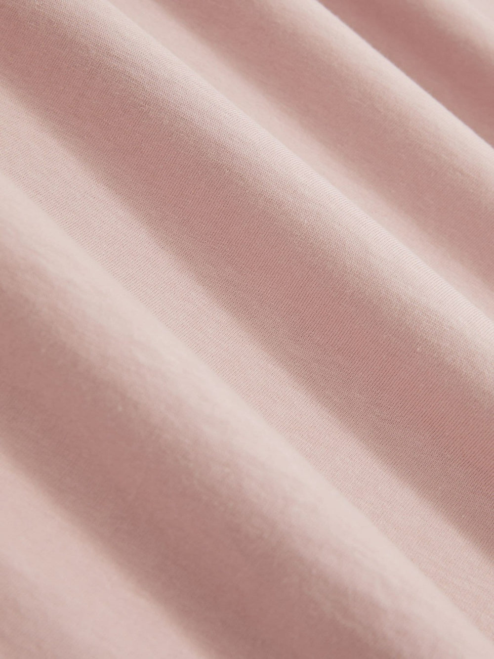 Cotton Crew Neck T-Shirt in Soft Pink