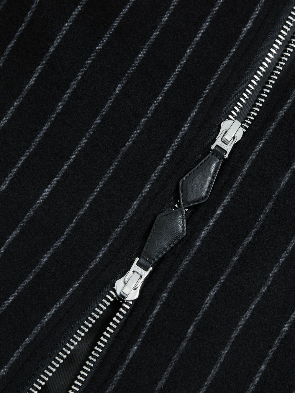 Wool-Blend Chalk-Stripe Bomber Jacket in Navy