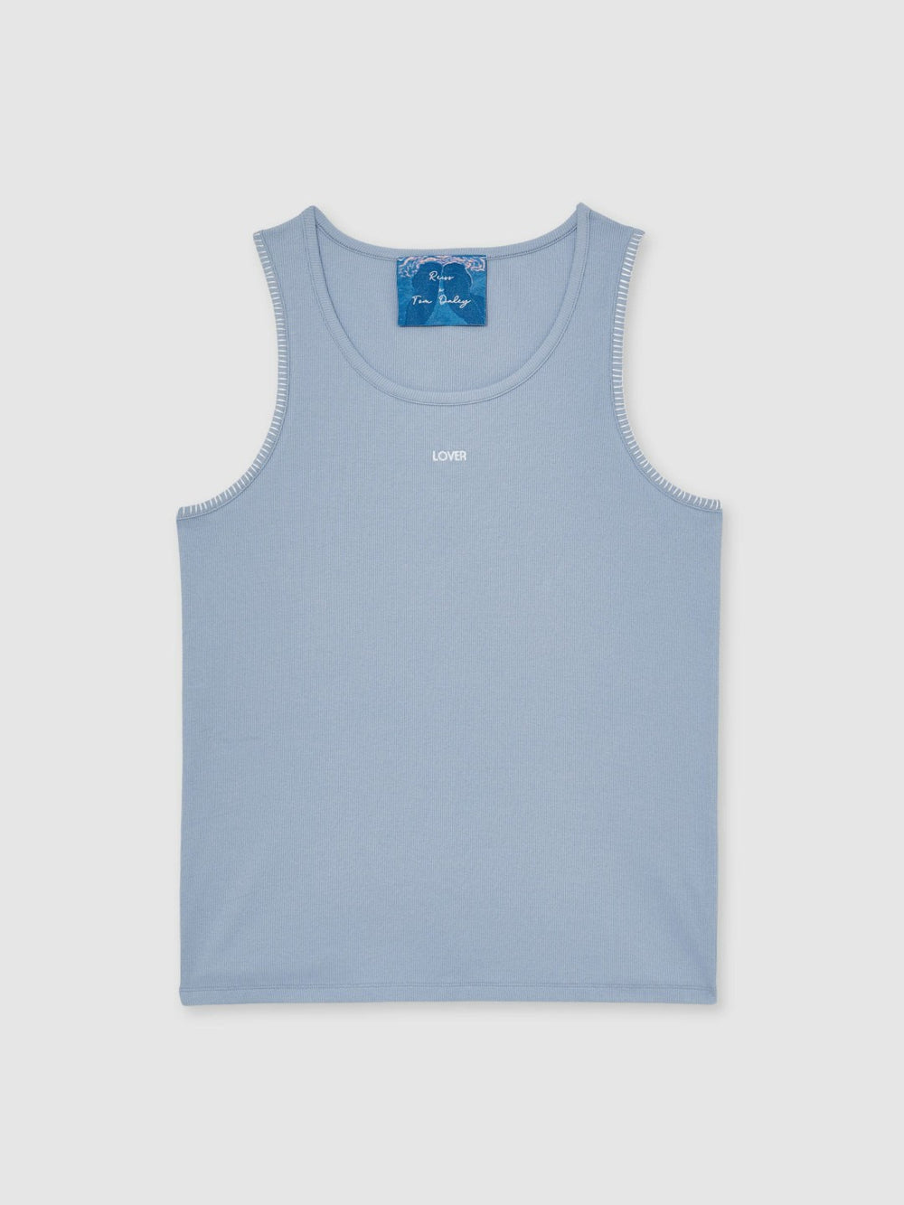 | Tom Daley Cotton Lover Vest with Stretch in Soft Blue