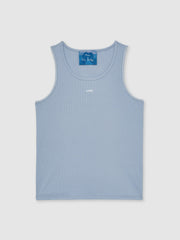 | Tom Daley Cotton Lover Vest with Stretch in Soft Blue