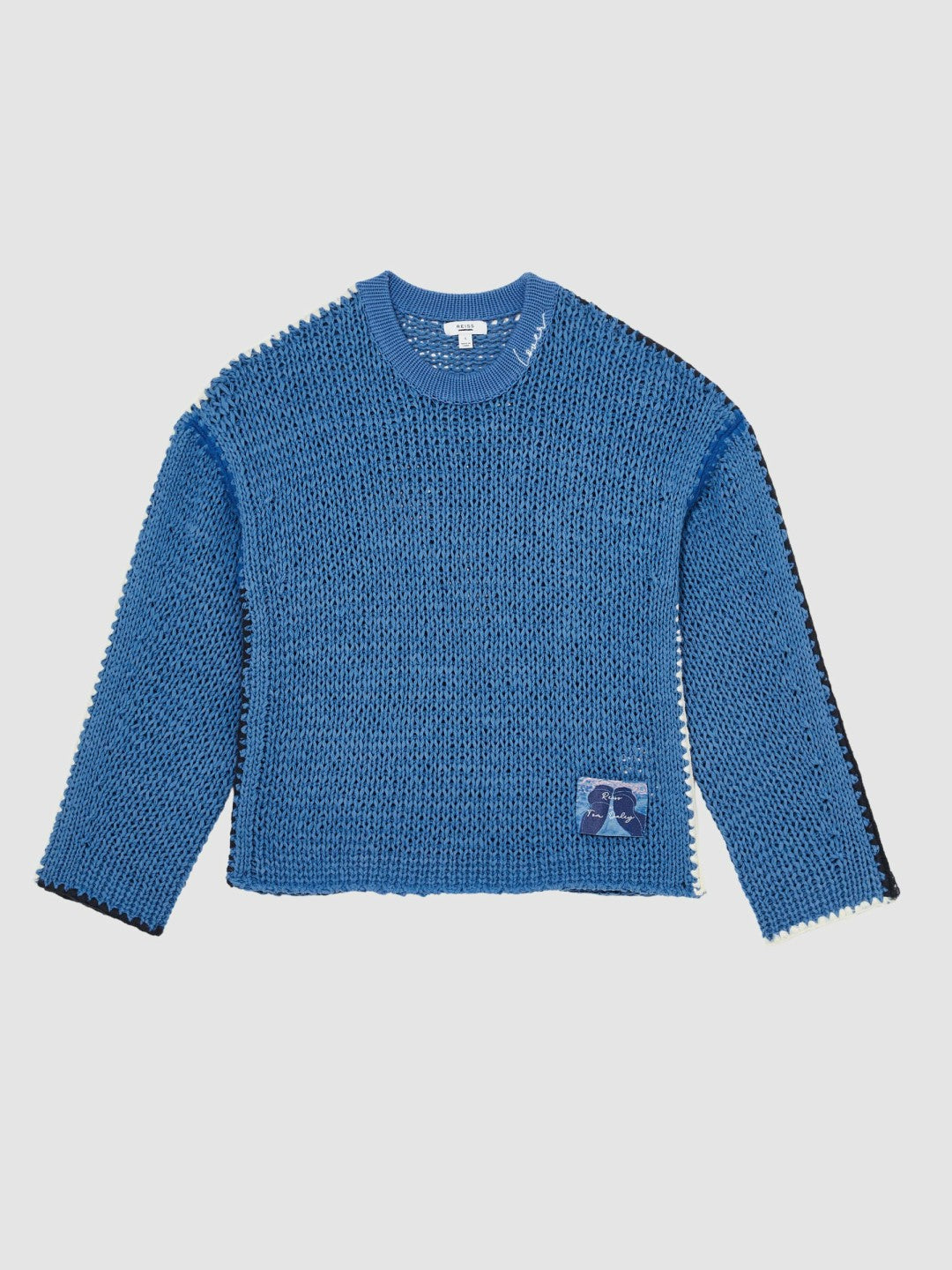 | Tom Daley Chunky Knit Jumper in Soft Blue
