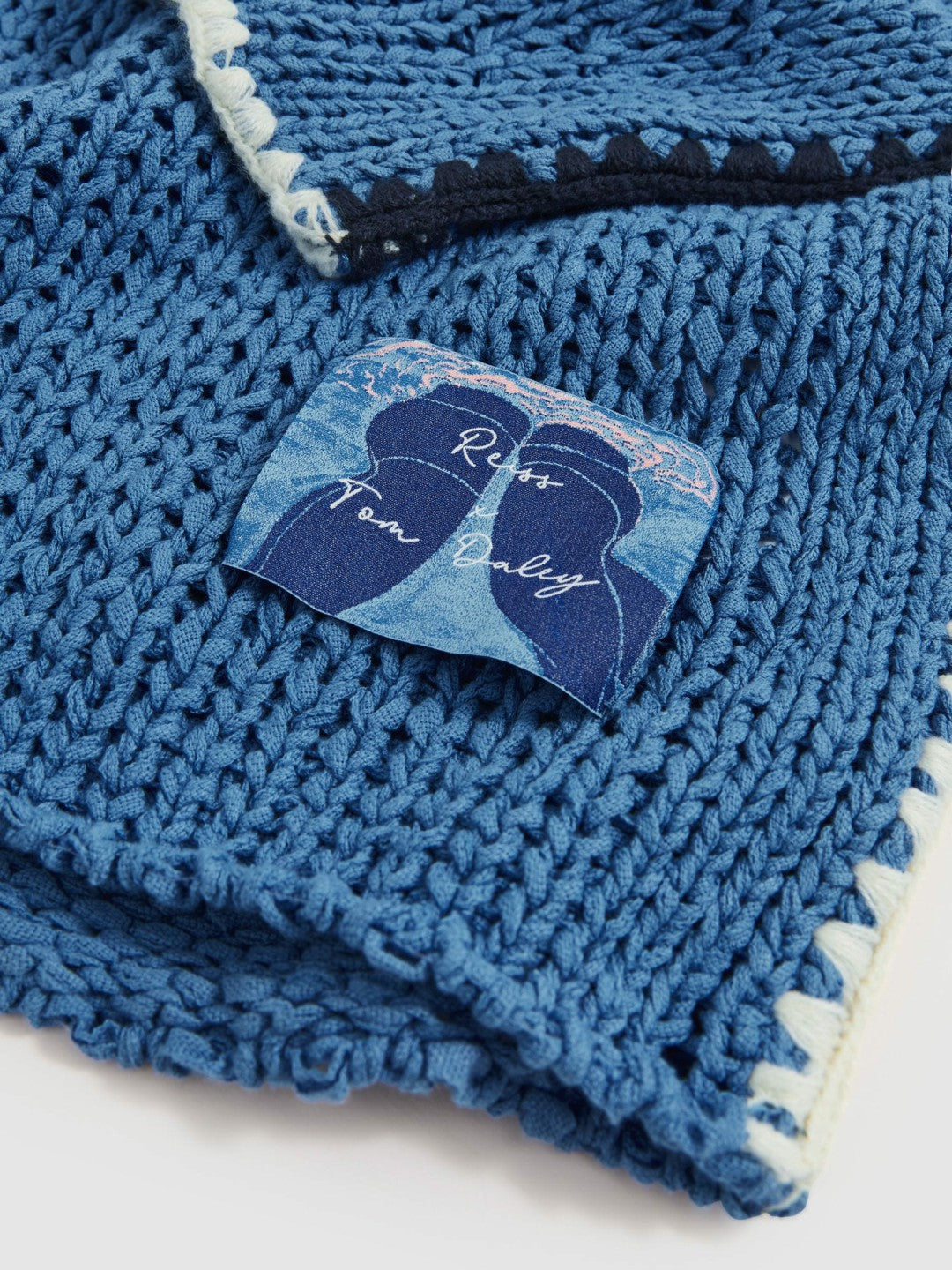 | Tom Daley Chunky Knit Jumper in Soft Blue
