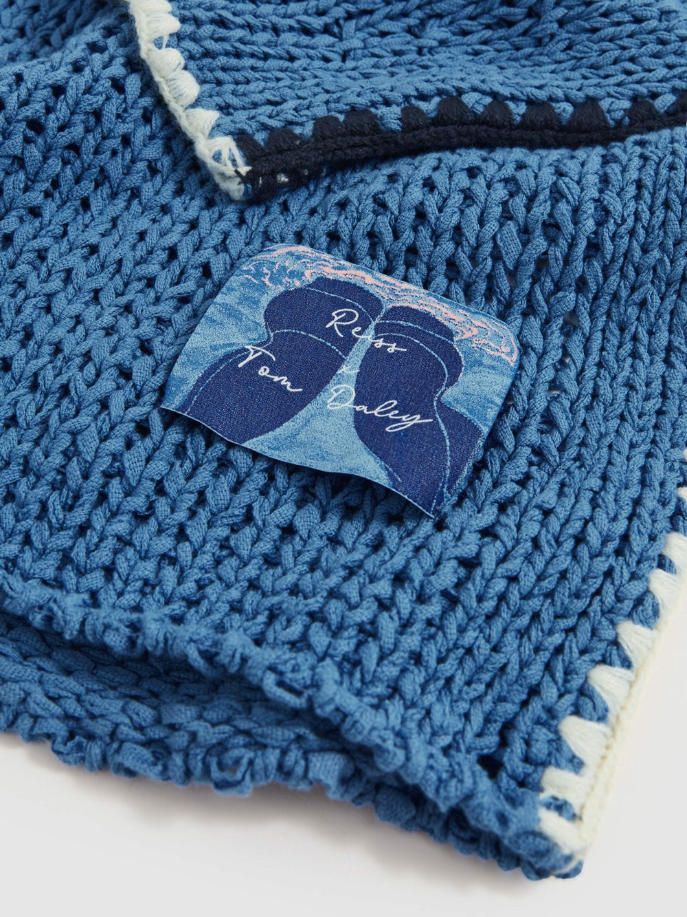 | Tom Daley Chunky Knit Jumper in Soft Blue
