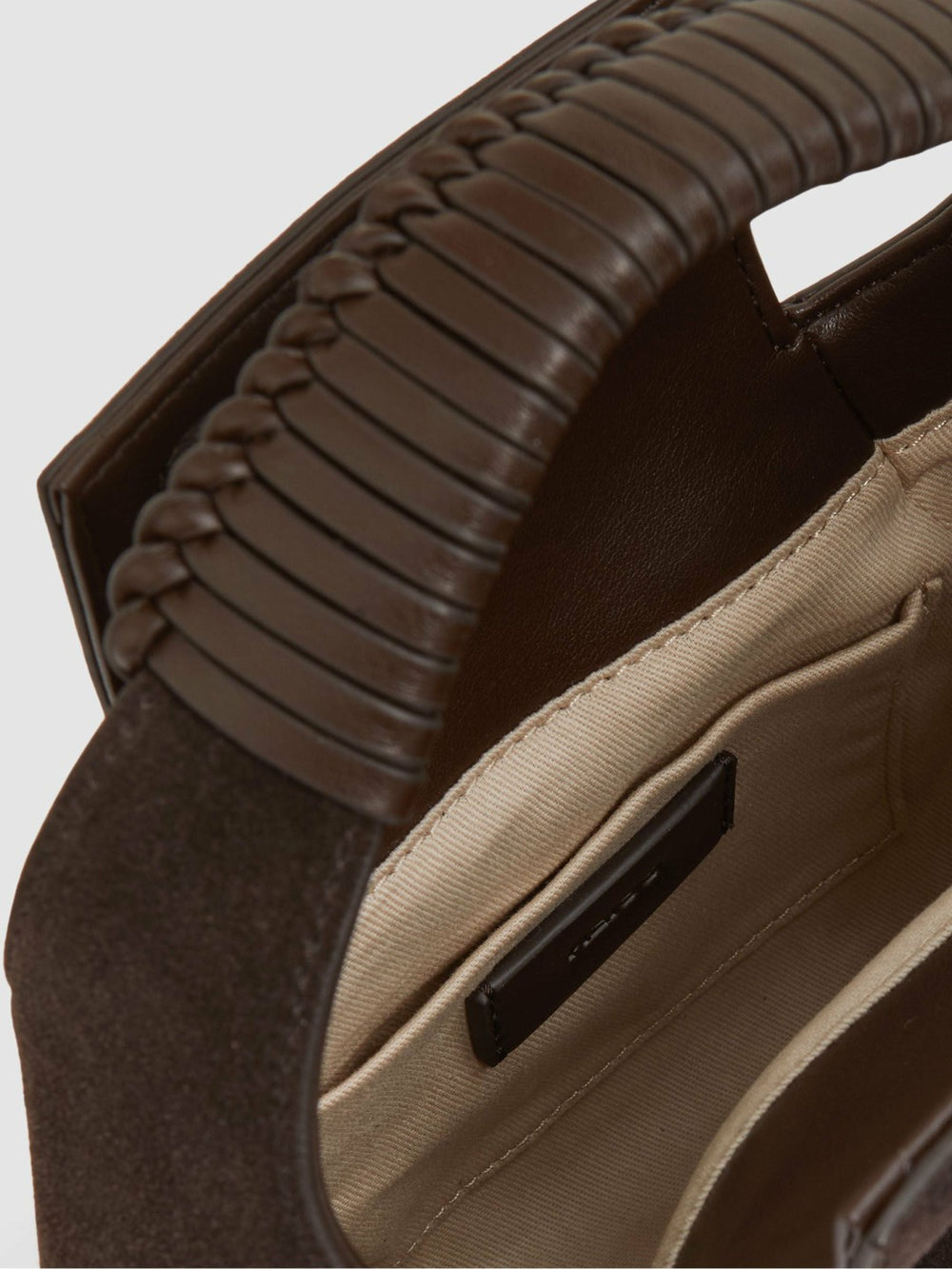 Suede Shoulder Bag in Chocolate