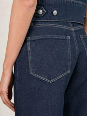 Paige Denim Bermuda Shorts in Navy