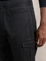 Cotton-Lyocell Cargo Trousers in Navy