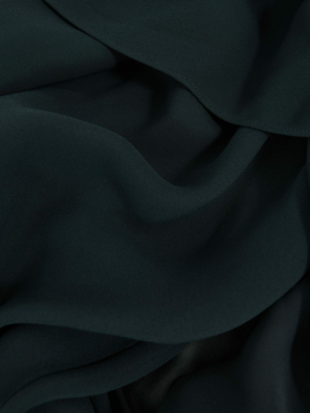 Petite Crepe Cape Maxi Dress in Teal Green