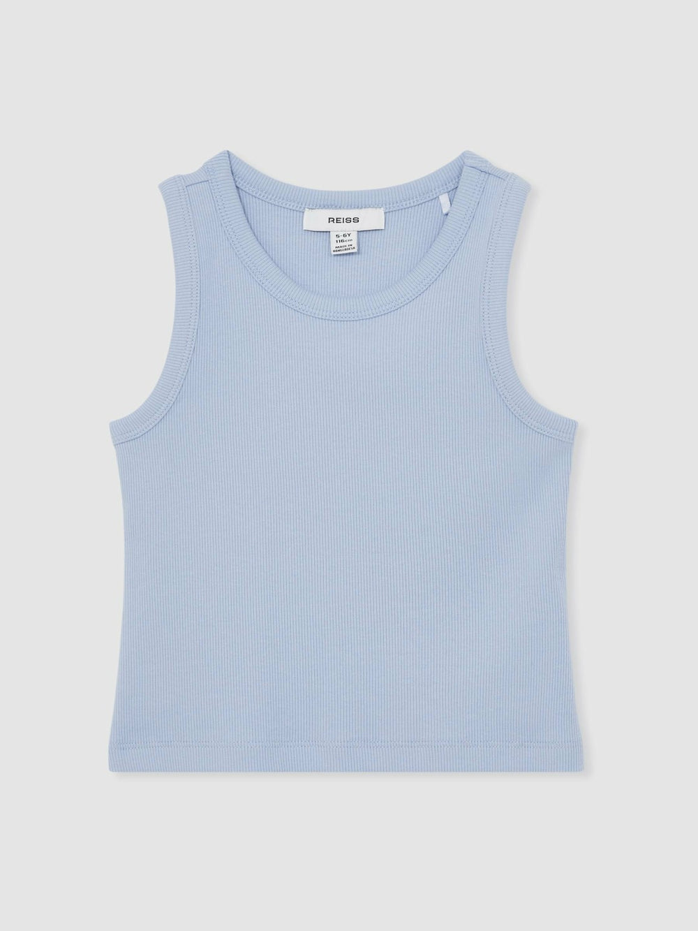 3-9 yrs Stretch-Cotton Ribbed Vest in Blue