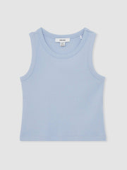 3-9 yrs Stretch-Cotton Ribbed Vest in Blue