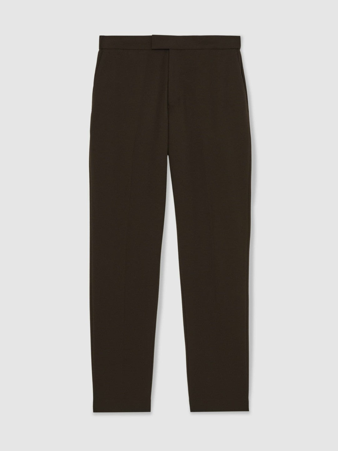Slim-Fit Internal-Drawstring Trousers in Brown