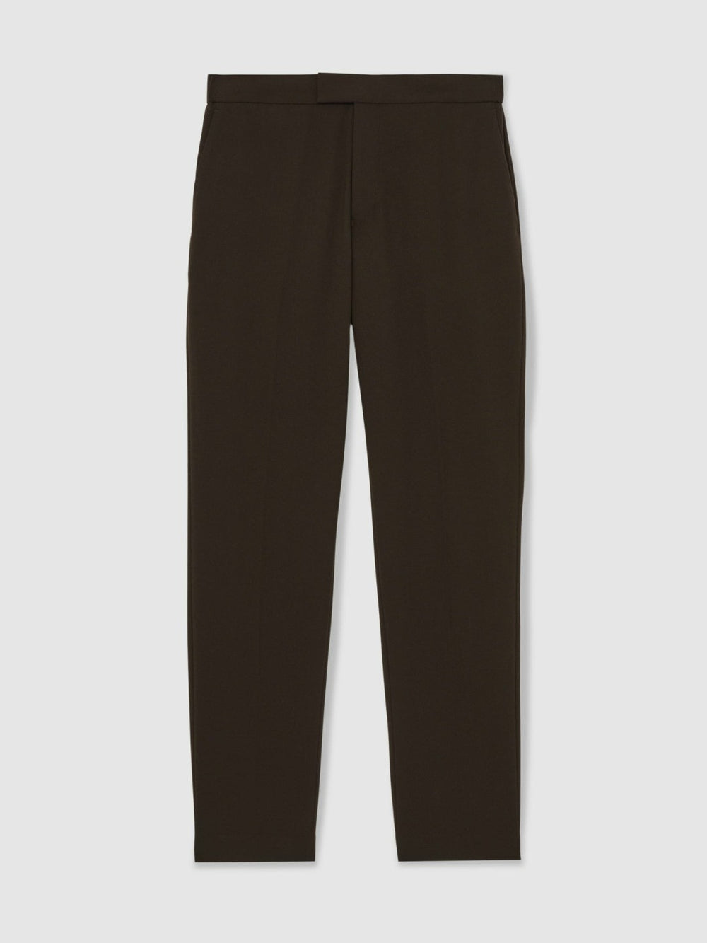 Slim-Fit Internal-Drawstring Trousers in Brown