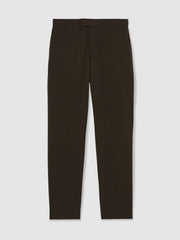 Slim-Fit Internal-Drawstring Trousers in Brown