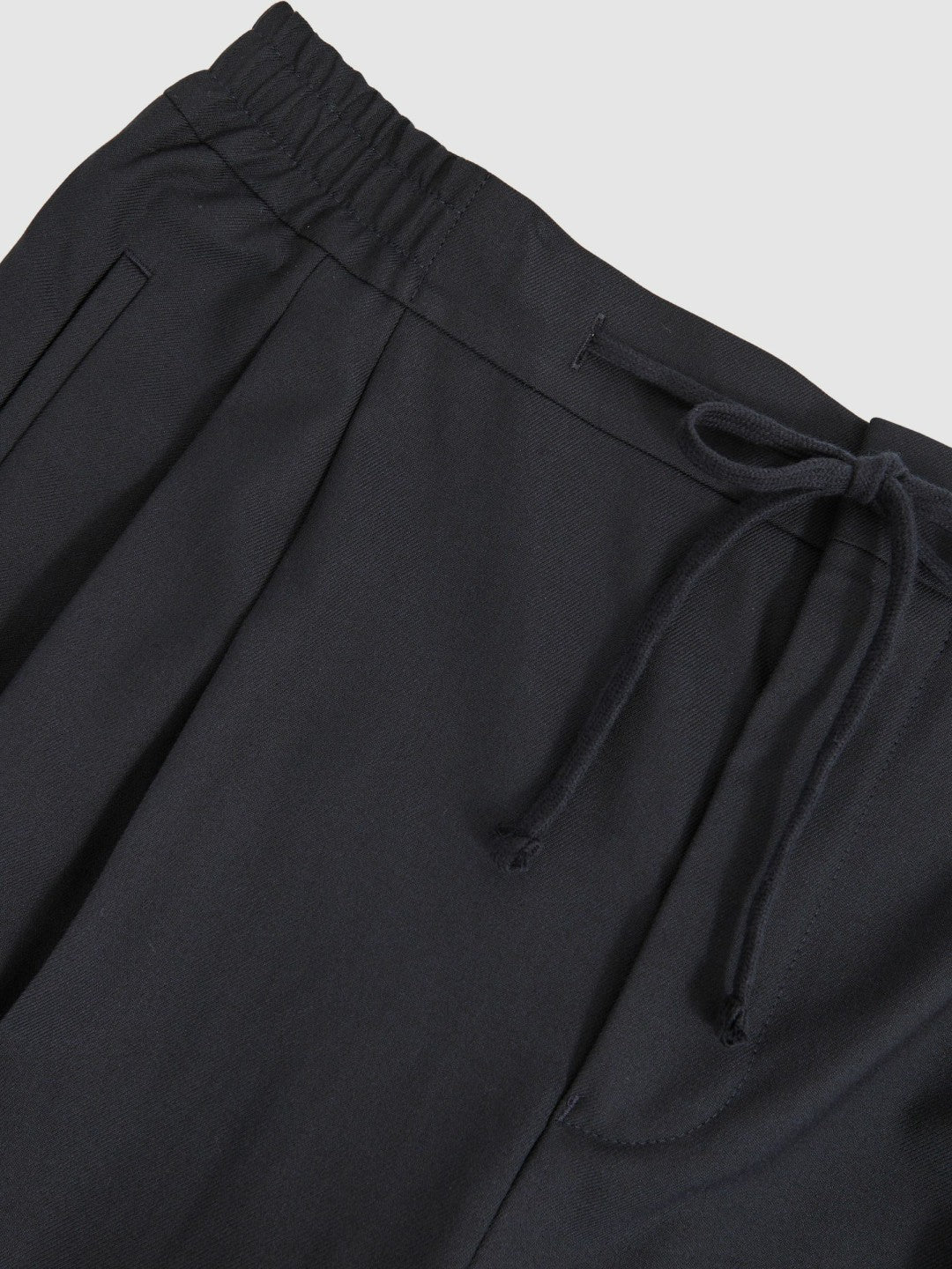 Relaxed-Fit Twill Drawstring Trousers in Navy