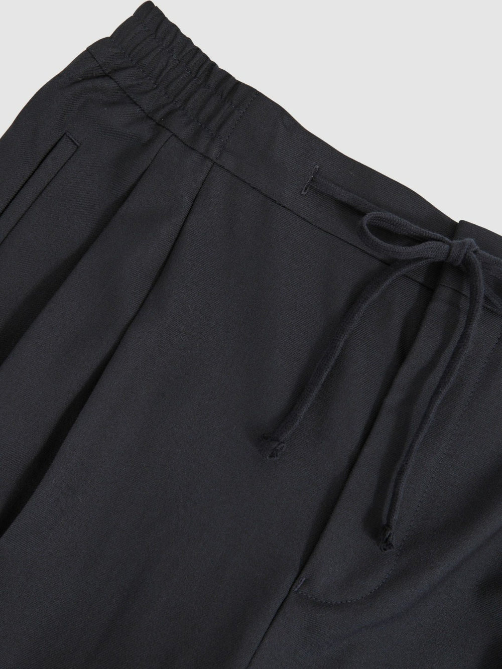 Relaxed-Fit Twill Drawstring Trousers in Navy