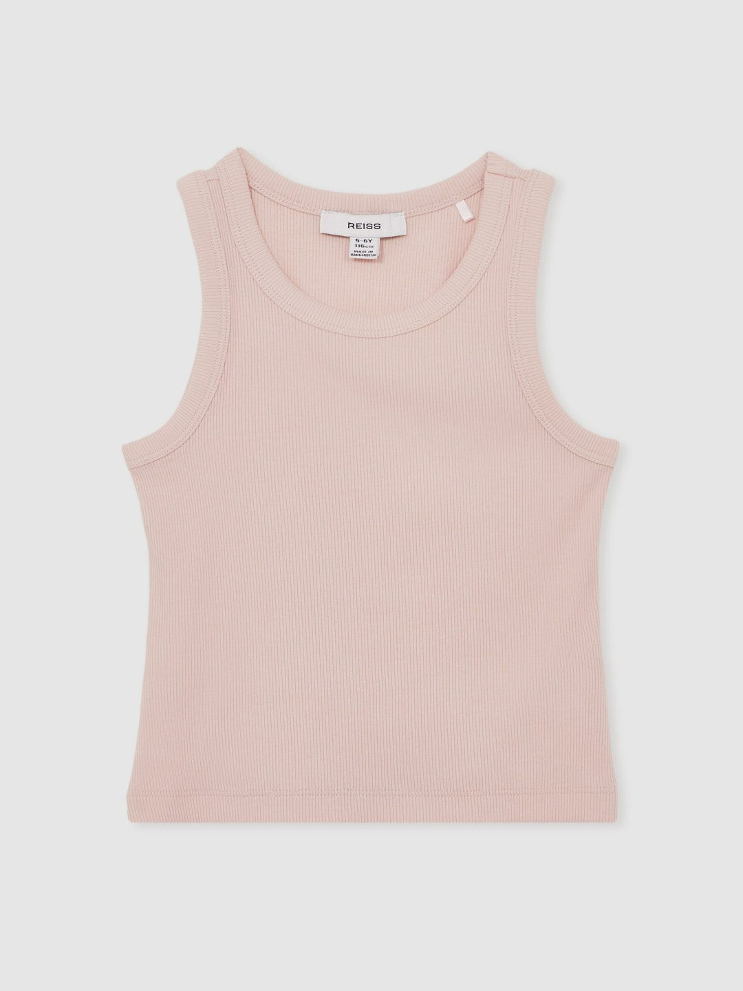 9-13 yrs Stretch-Cotton Ribbed Vest in Pink