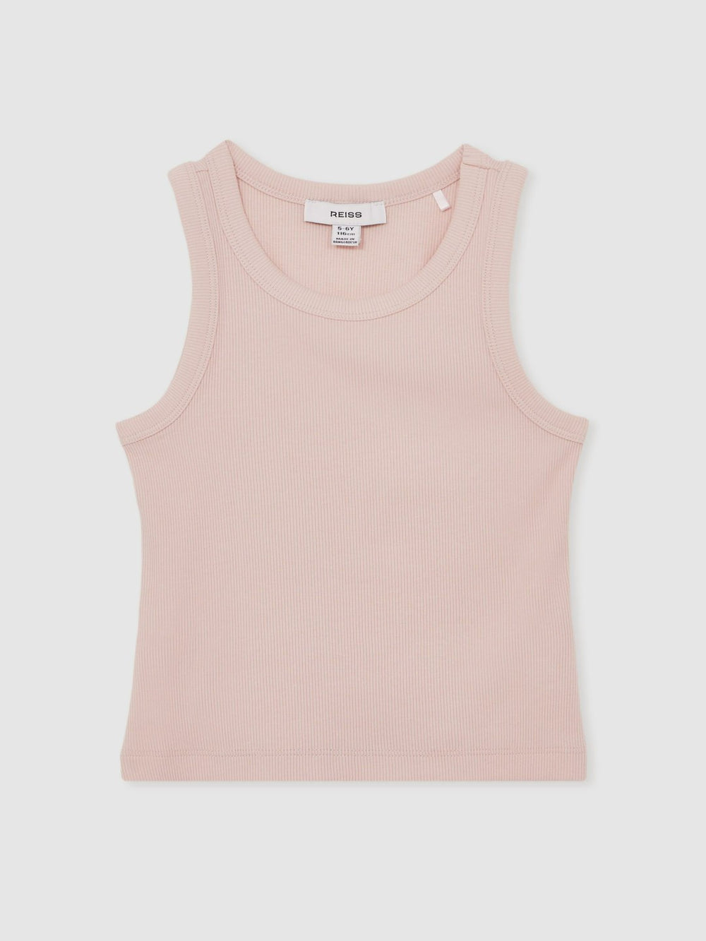 9-13 yrs Stretch-Cotton Ribbed Vest in Pink