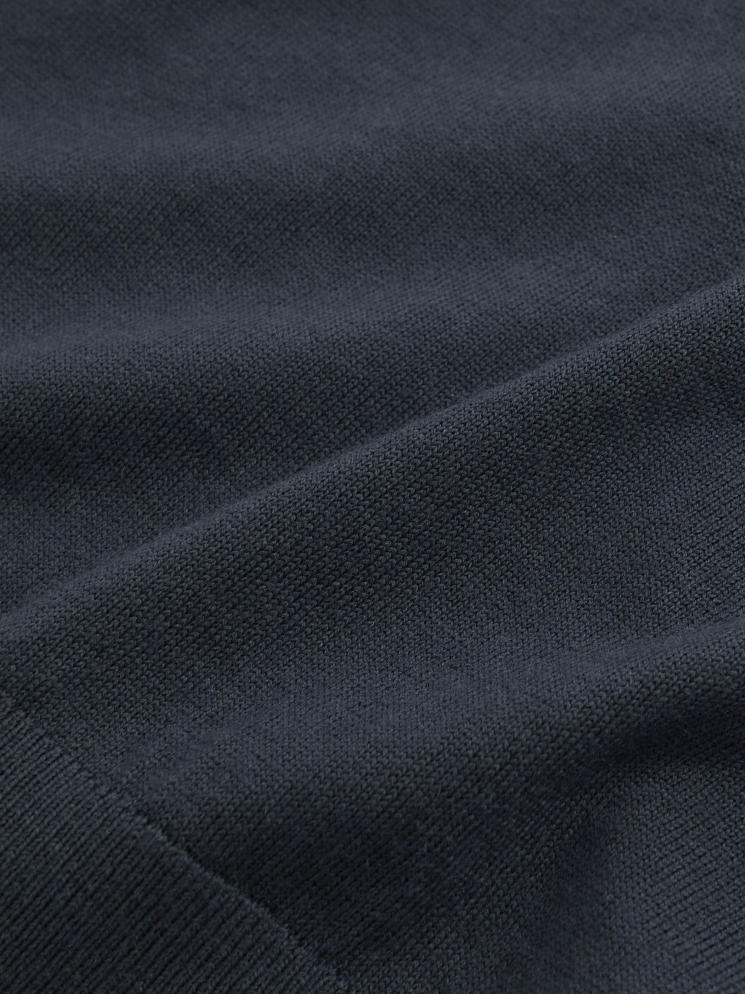 Merino Wool Drawstring Hoodie in Midnight Navy