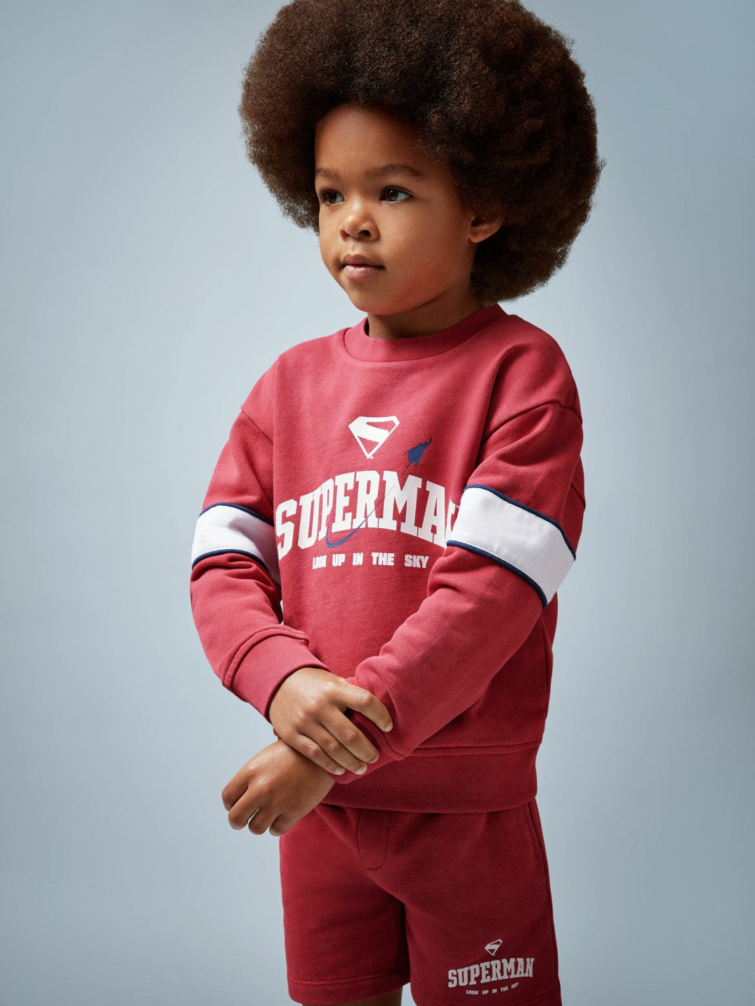 13-14 yrs Superman Cotton Logo Sweatshirt in Red