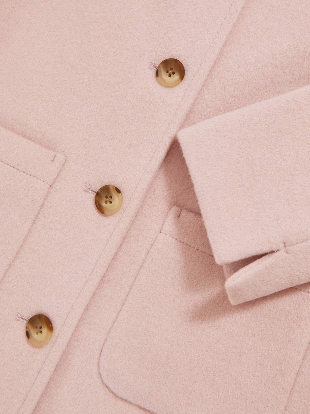 9-13 yrs Wool-Blend Single-Breasted Coat in Pink