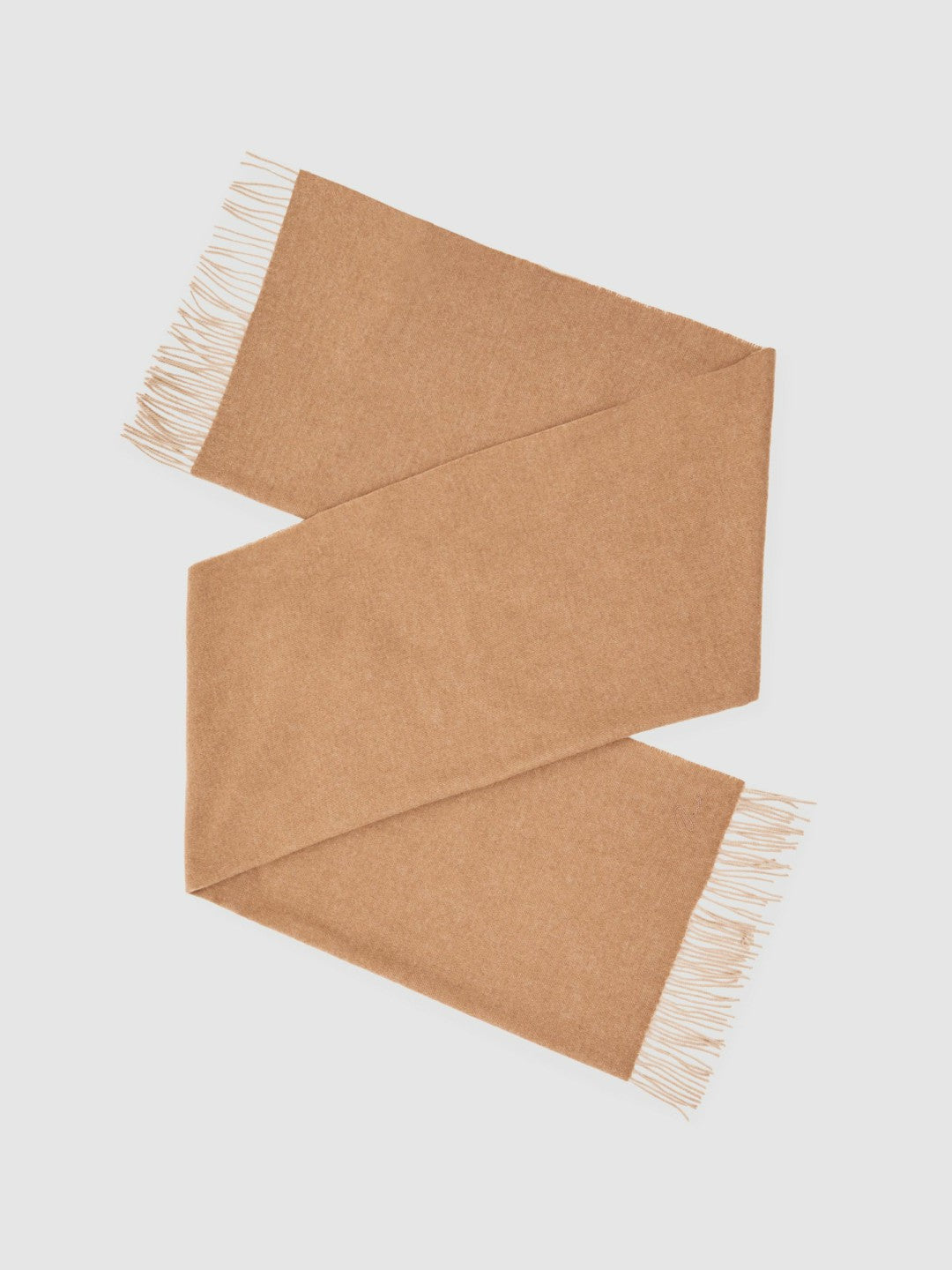 Wool-Cashmere Scarf in Taupe