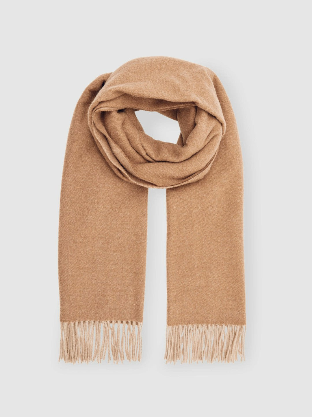 Wool-Cashmere Scarf in Taupe
