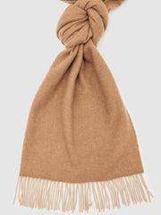 Wool-Cashmere Scarf in Taupe