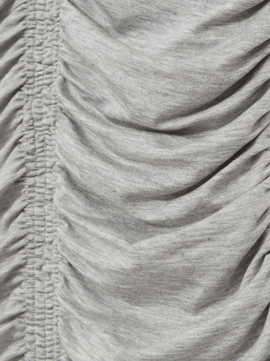 Stretch Lyocell Jersey Ruched Vest in Silver Grey