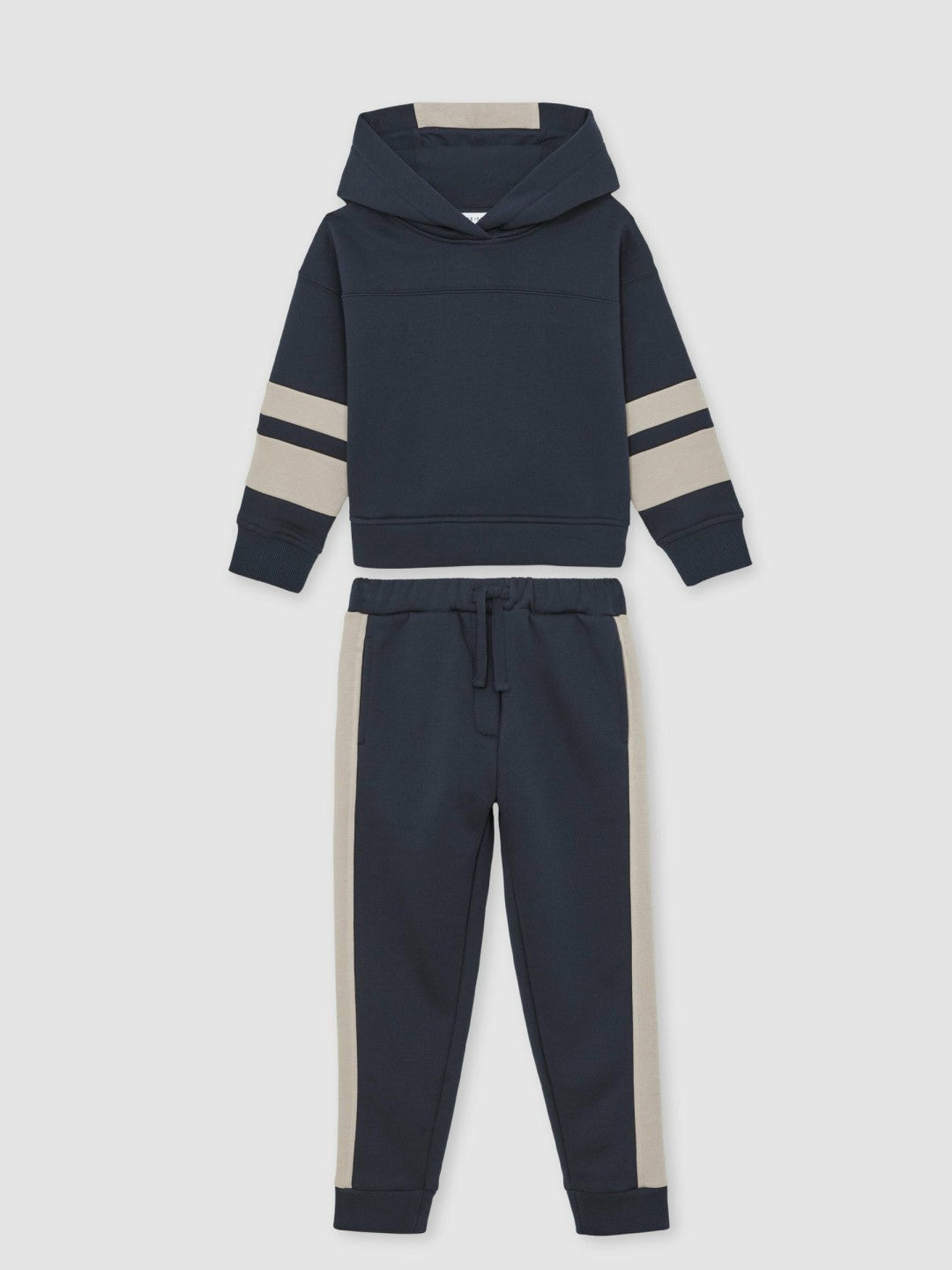 Cotton-Blend Joggers and Hoodie Set in Navy