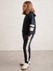 Cotton-Blend Joggers and Hoodie Set in Navy