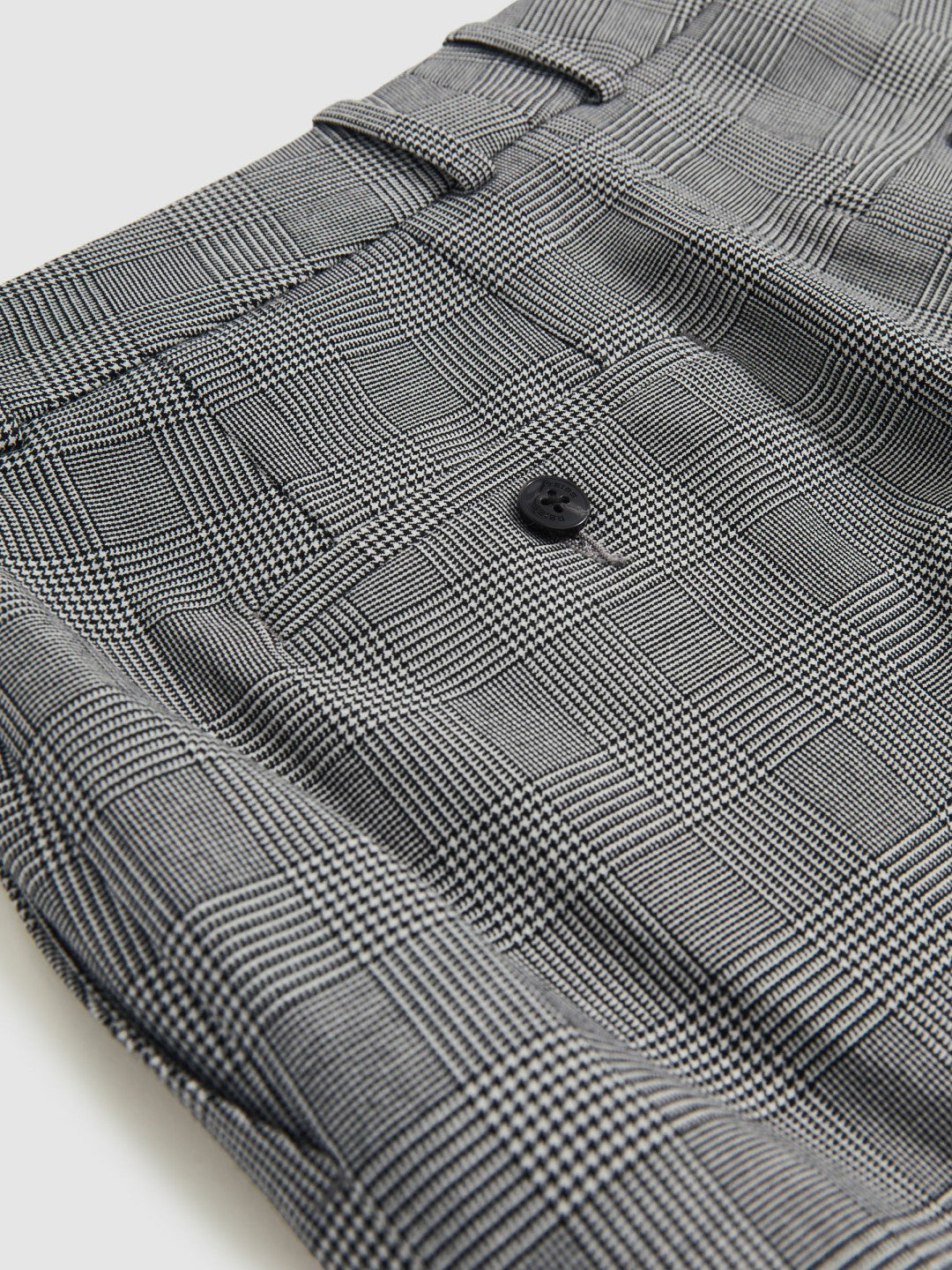 Check Slim-Fit Suit Trousers in Grey