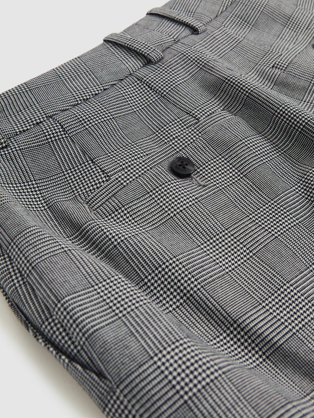 Check Slim-Fit Suit Trousers in Grey