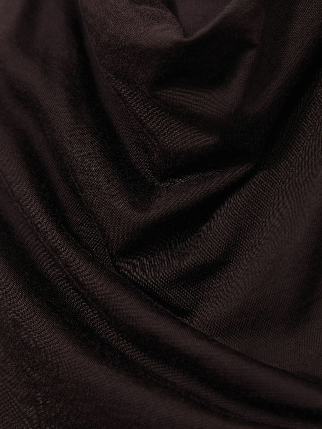 Cotton-Blend Cowl-Neck Sleeveless Top in Plum Purple
