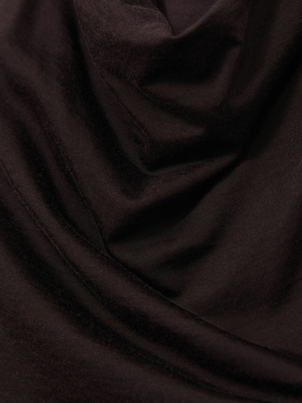 Cotton-Blend Cowl-Neck Sleeveless Top in Plum Purple
