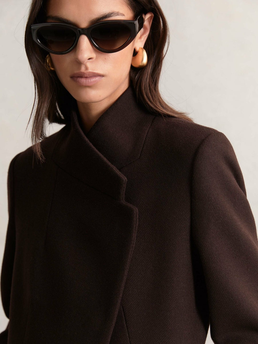 Coat in Chocolate Brown