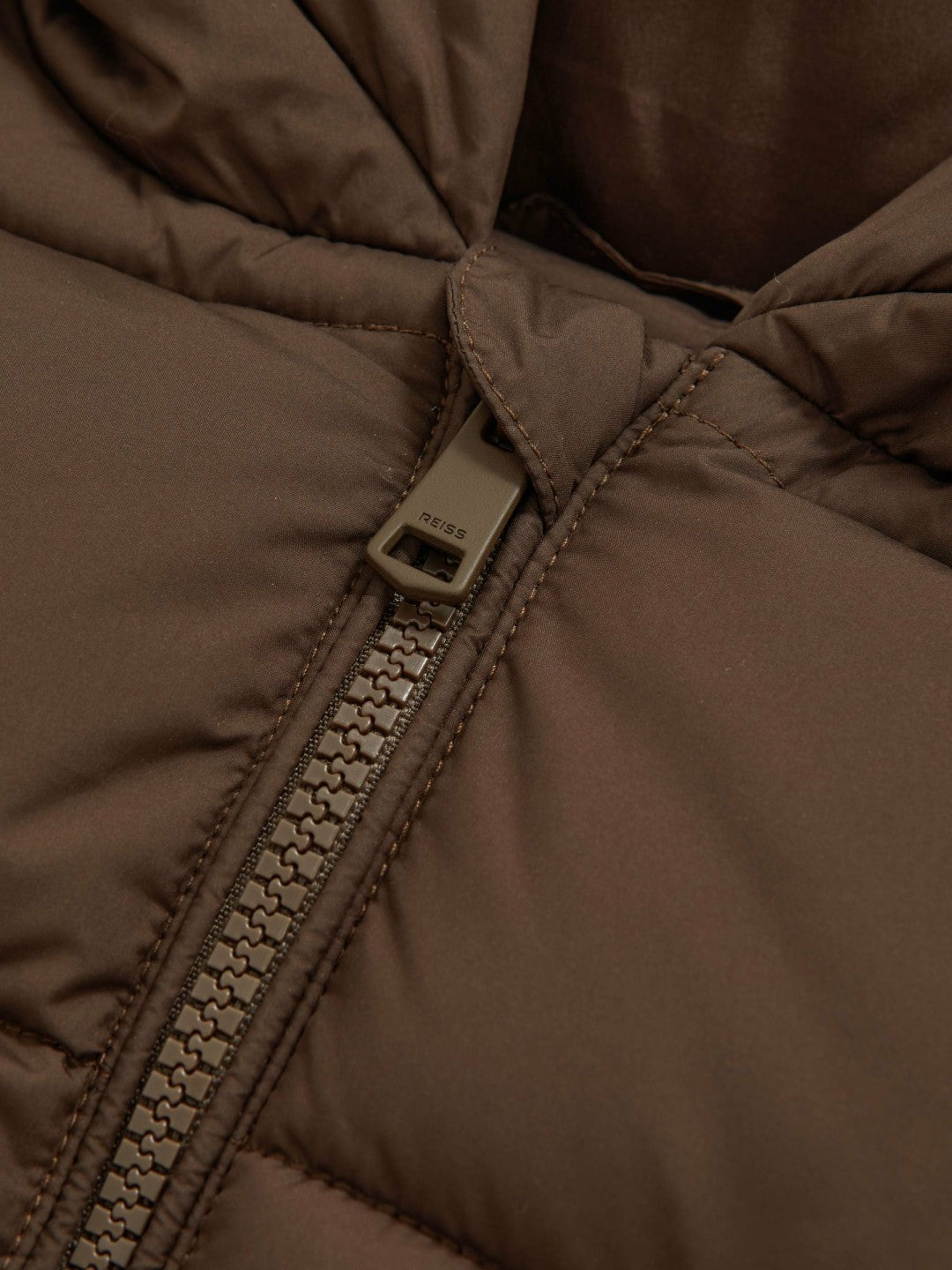 9-13 yrs Short Hooded Puffer Coat in Chocolate