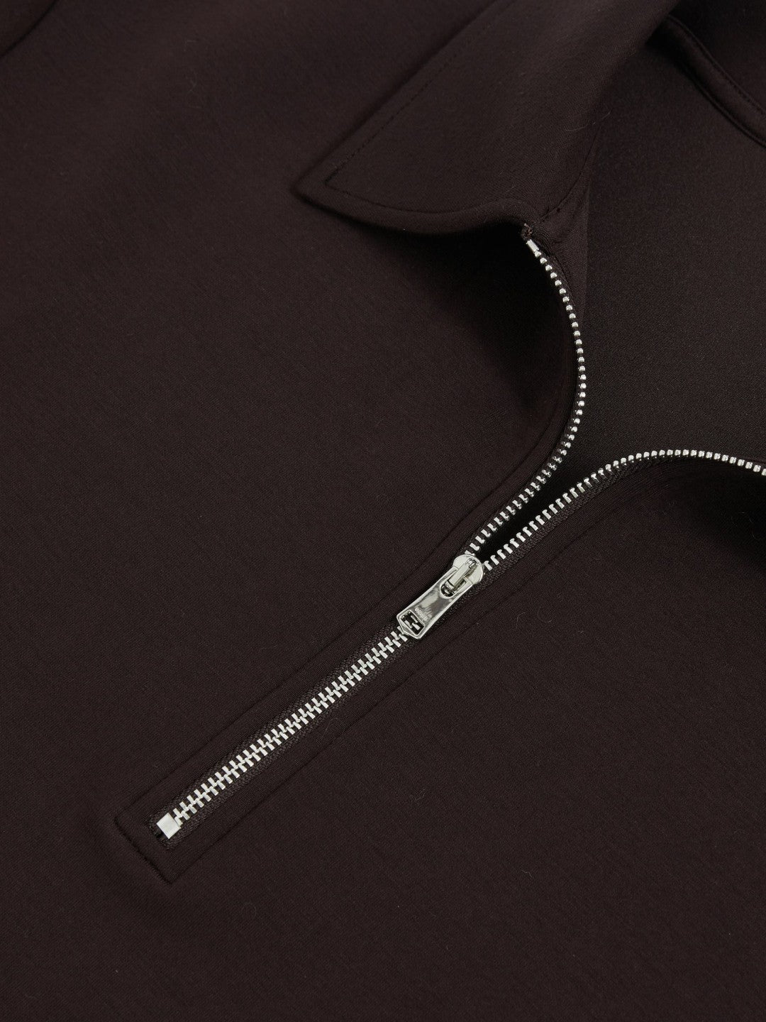 Short-Sleeve Half-Zip Sweatshirt in Plum Purple