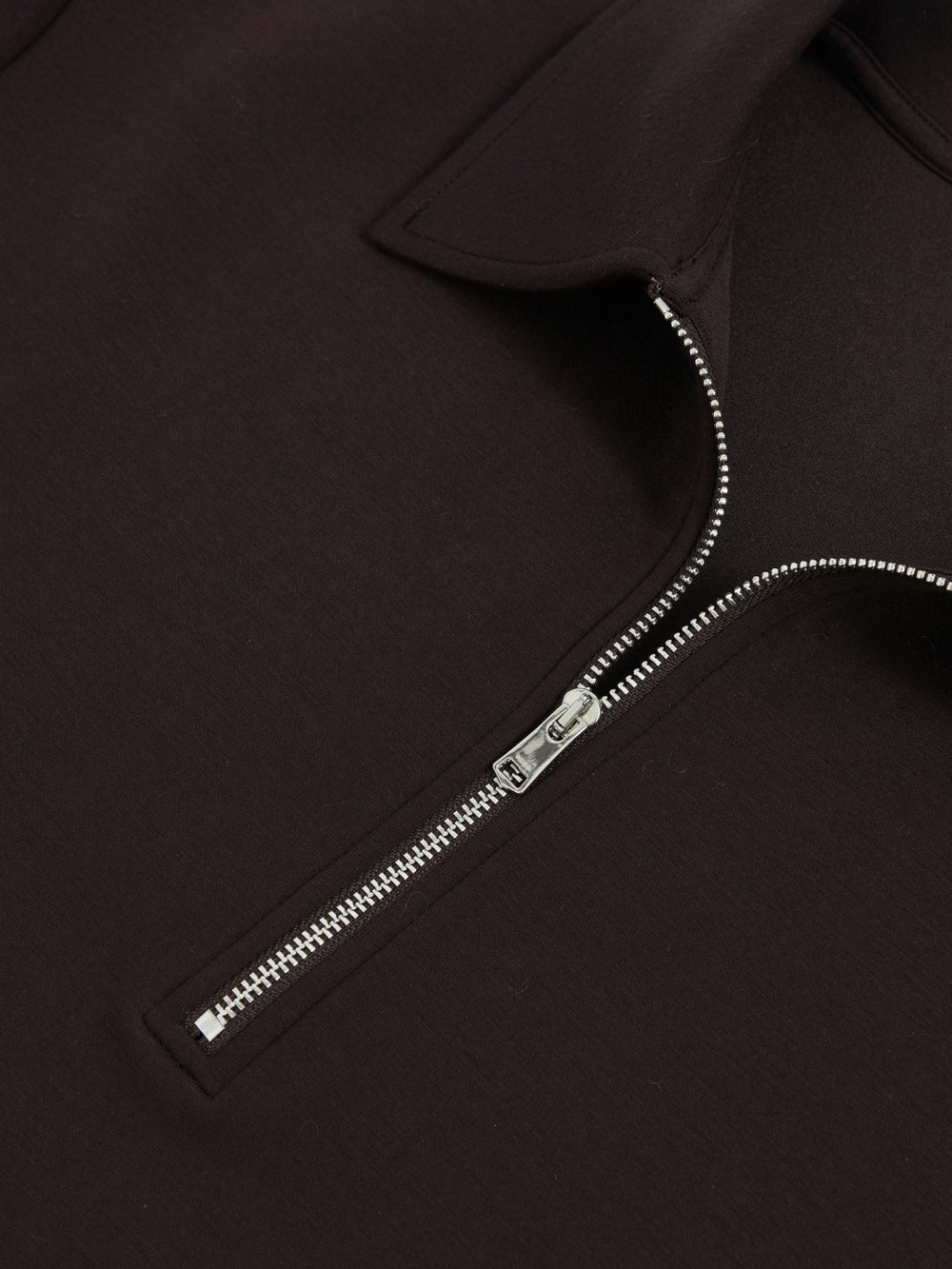Short-Sleeve Half-Zip Sweatshirt in Plum Purple
