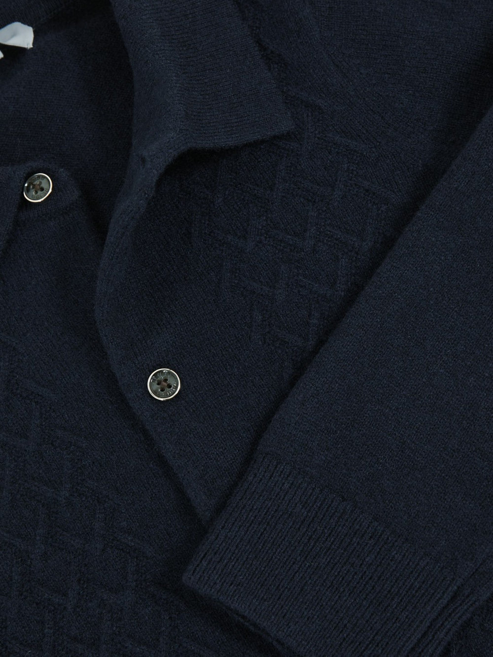 3-9 yrs Wool V-Stitch Button-Through Cardigan in Navy Blue