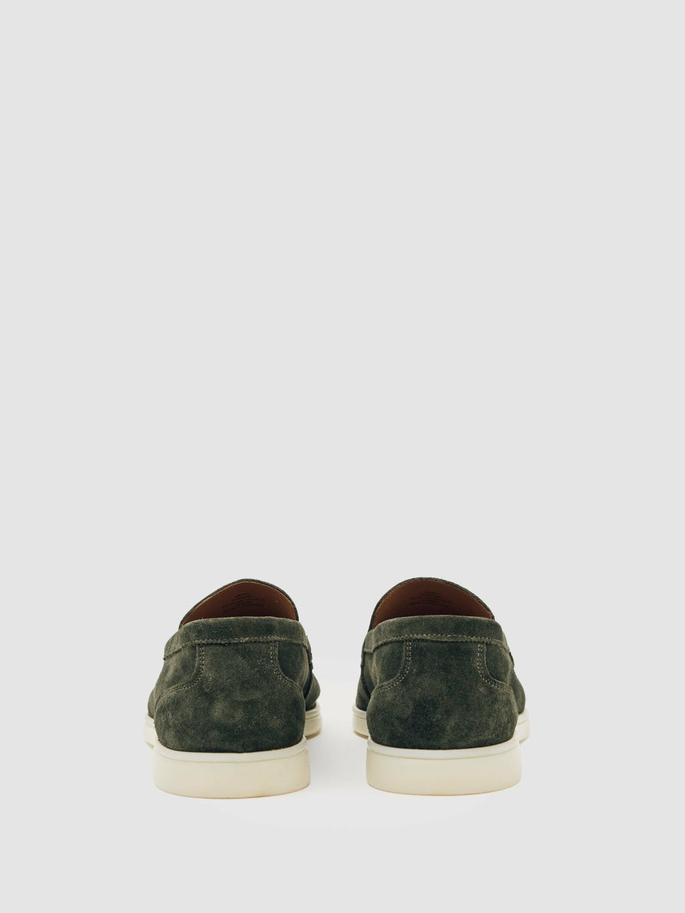 Suede Slip-On Loafers in Forest Green