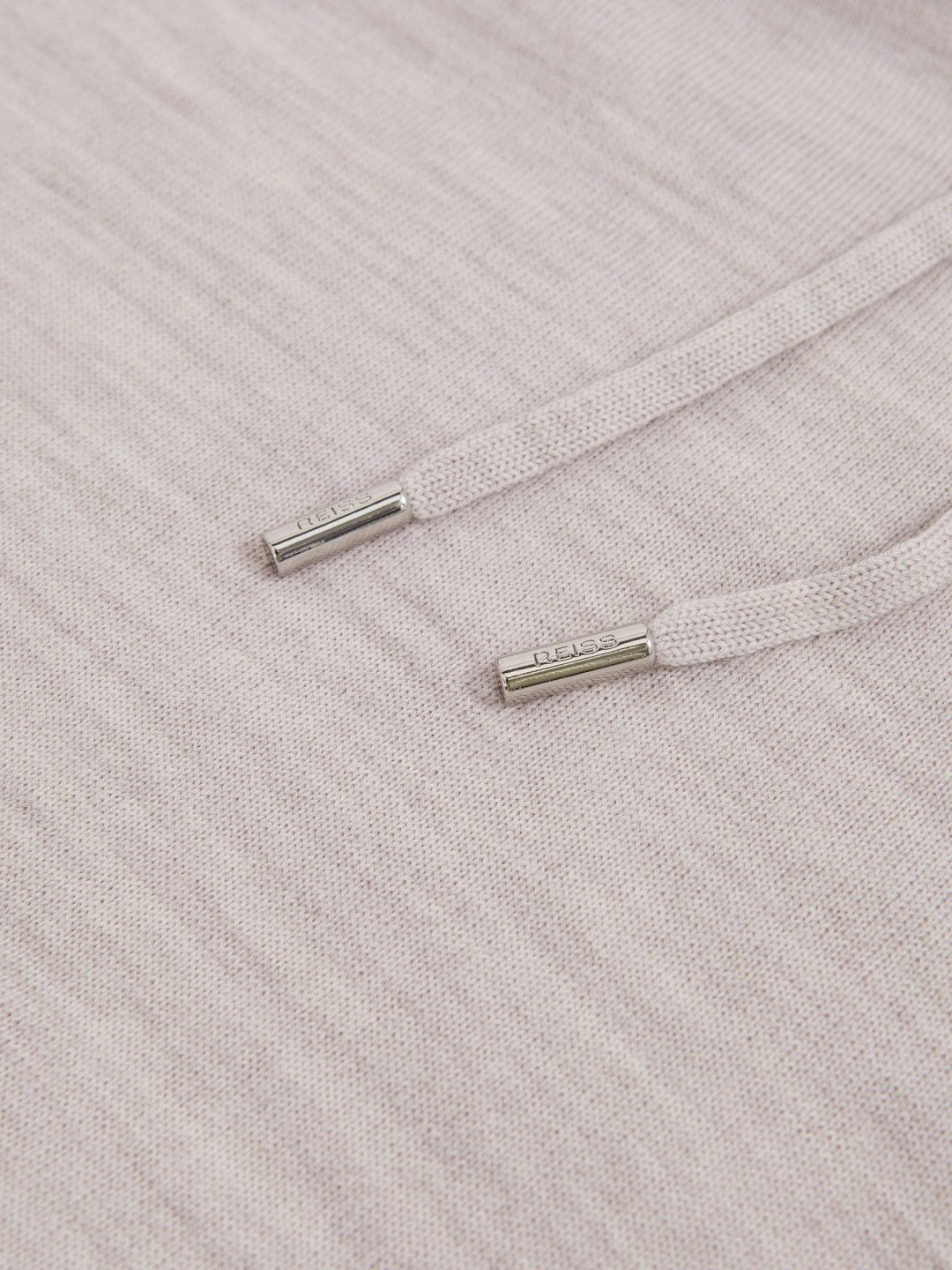 Merino Wool Drawstring Hoodie in Wicker Brown Melange