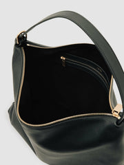 Grained Leather Tote Bag in Black