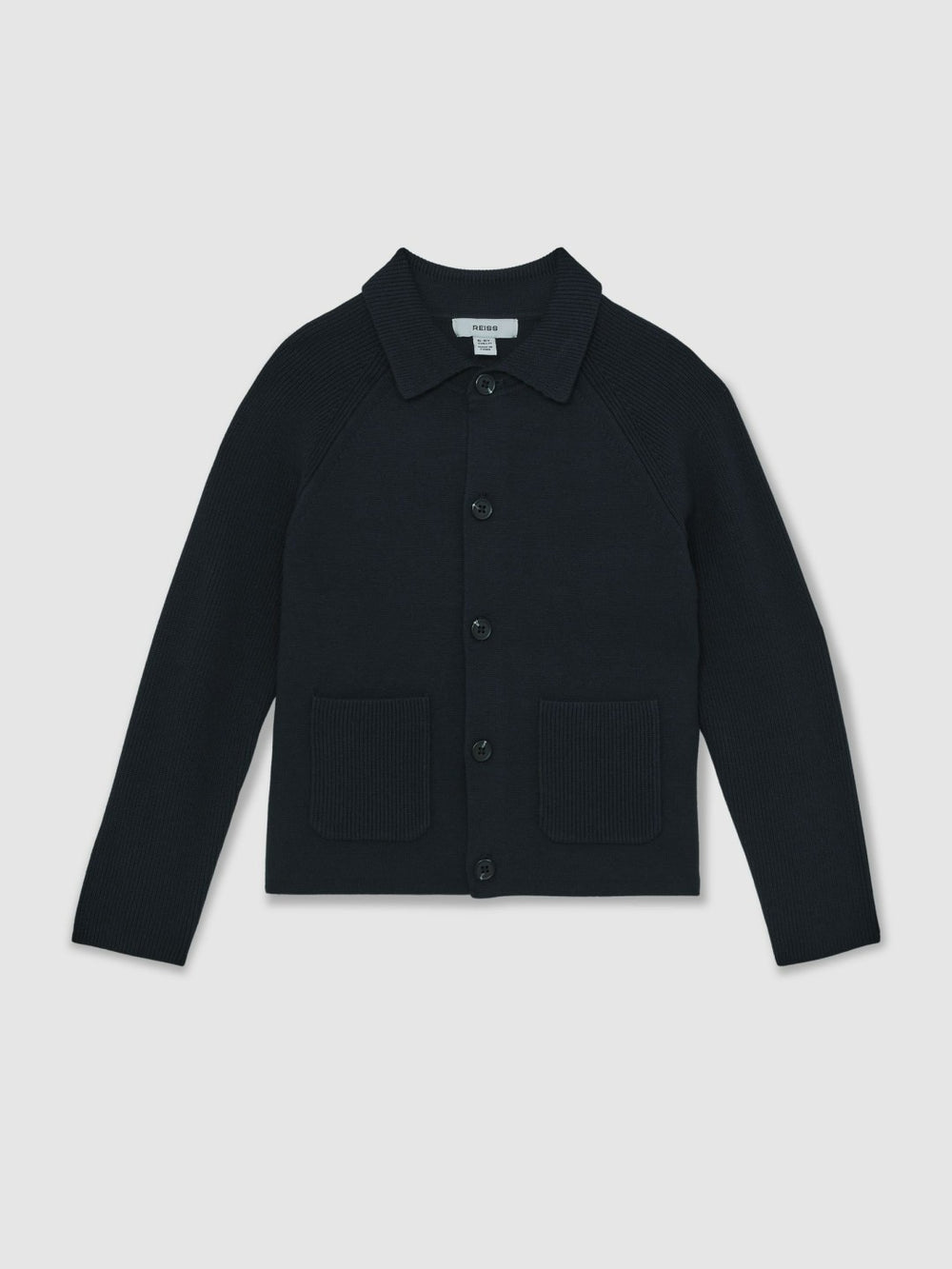 9-13 yrs Button-Through Knitted Cardigan in Navy
