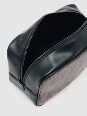 Coated Canvas Monogram Wash Bag in Grey Multi