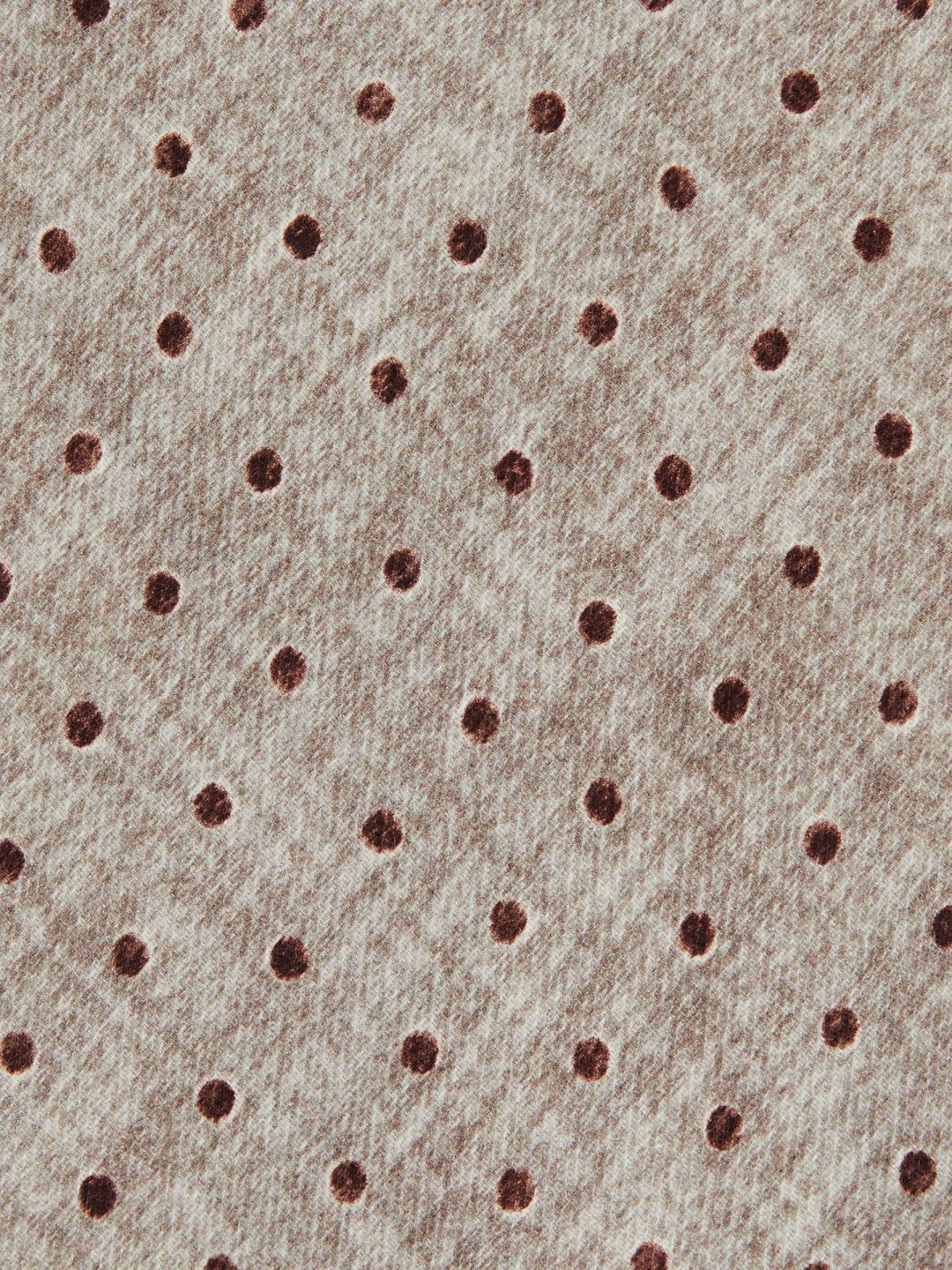 Wool-Cotton Polka-Dot Tie in Grey Melange