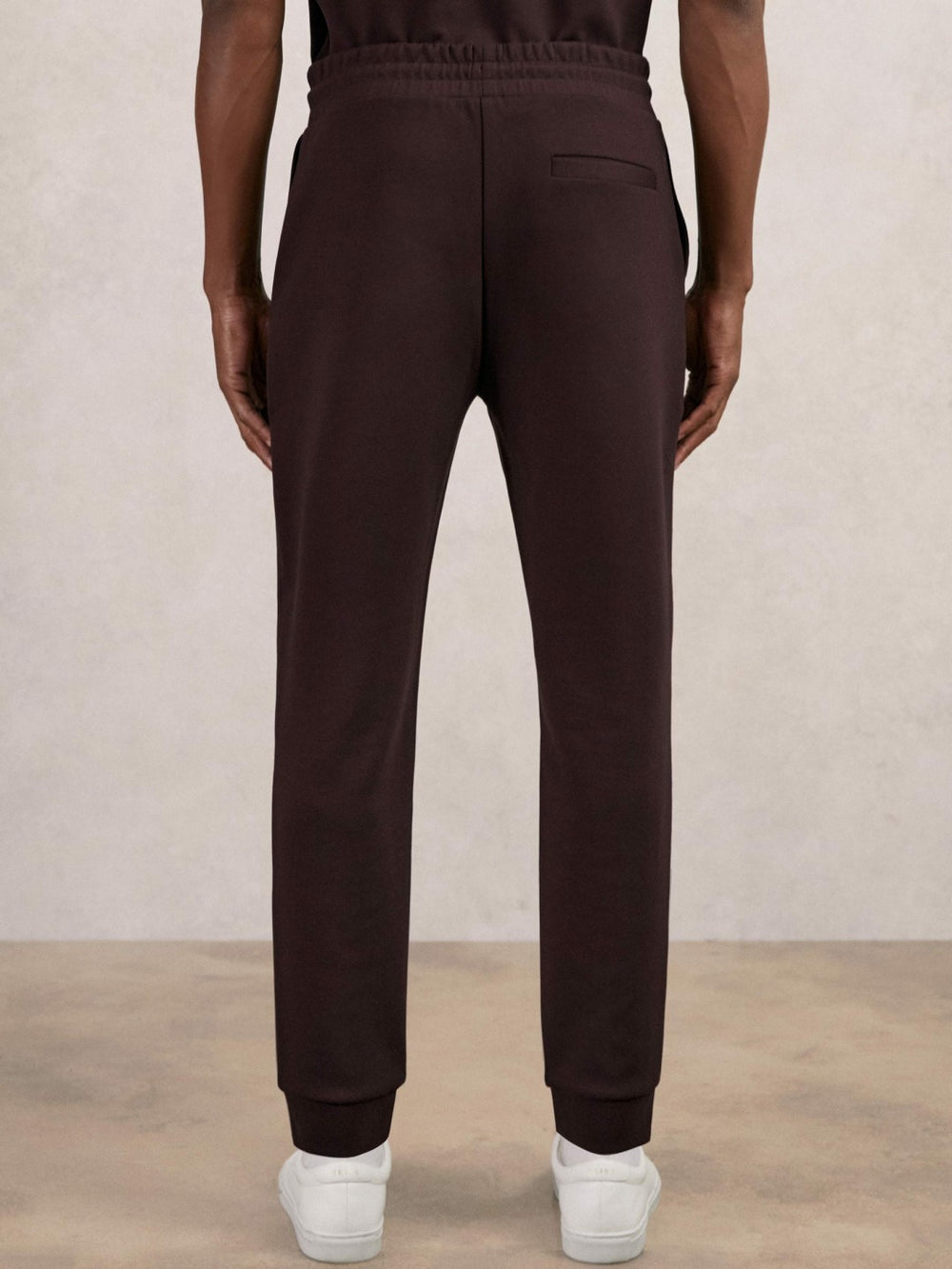 Interlock Drawstring Joggers in Cherry Red