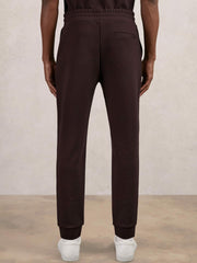 Interlock Drawstring Joggers in Cherry Red