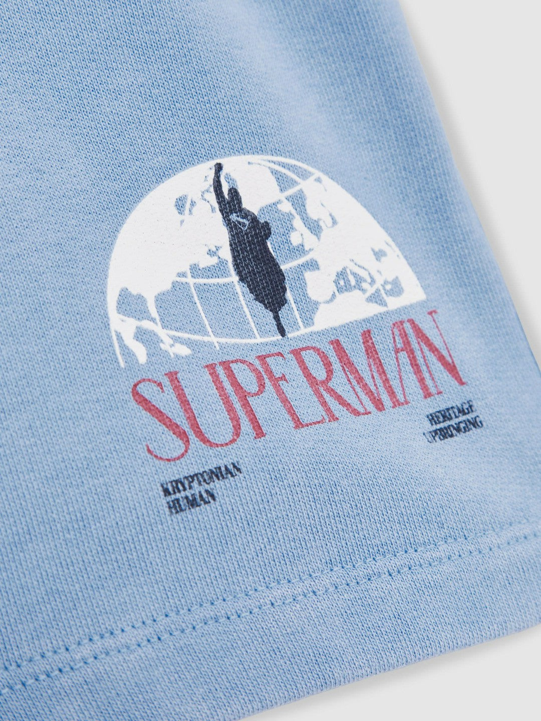 3-9 yrs Superman Logo-Print Shorts in Light Blue